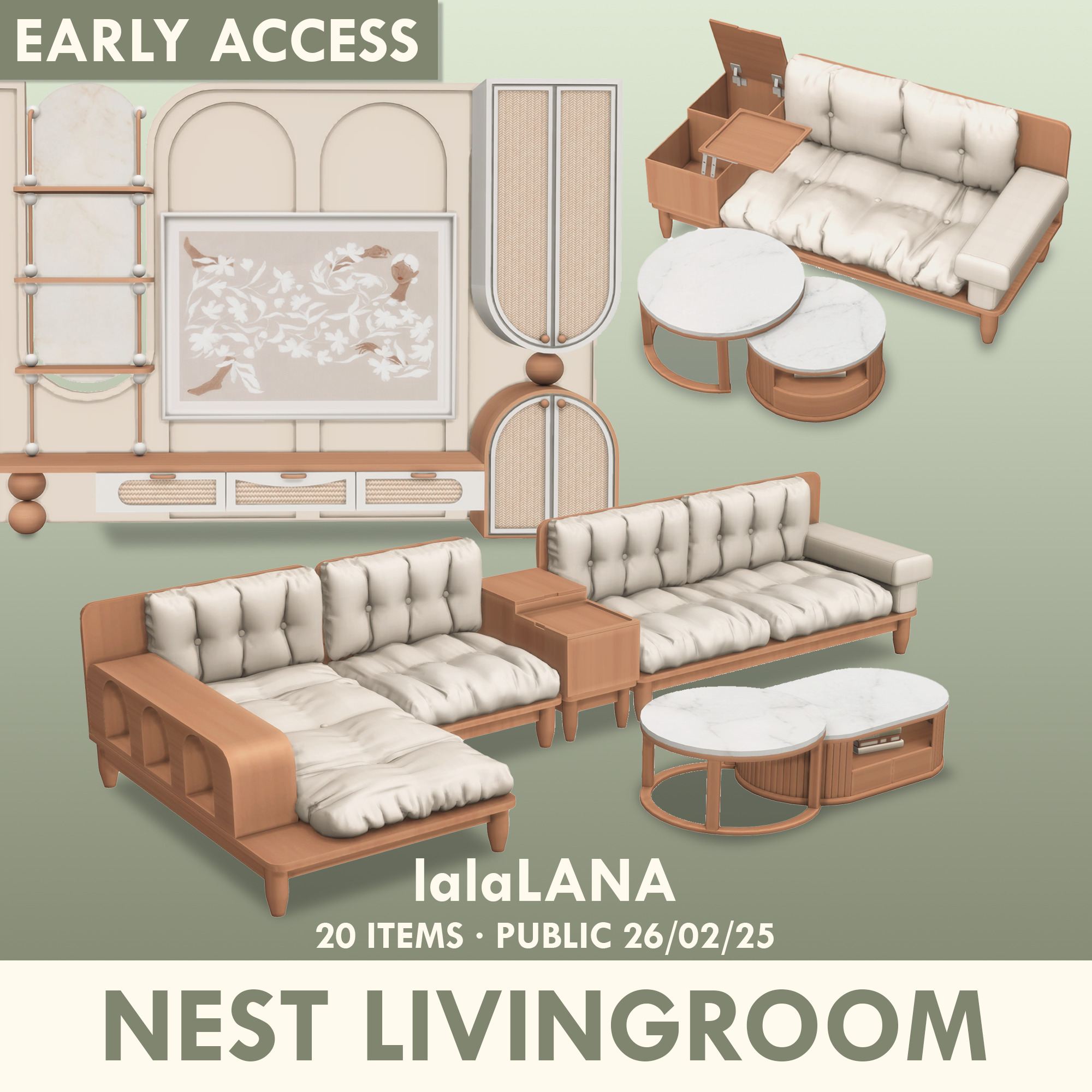 Скриншот мода Набор для гостиной Nest Collection Livingroom
